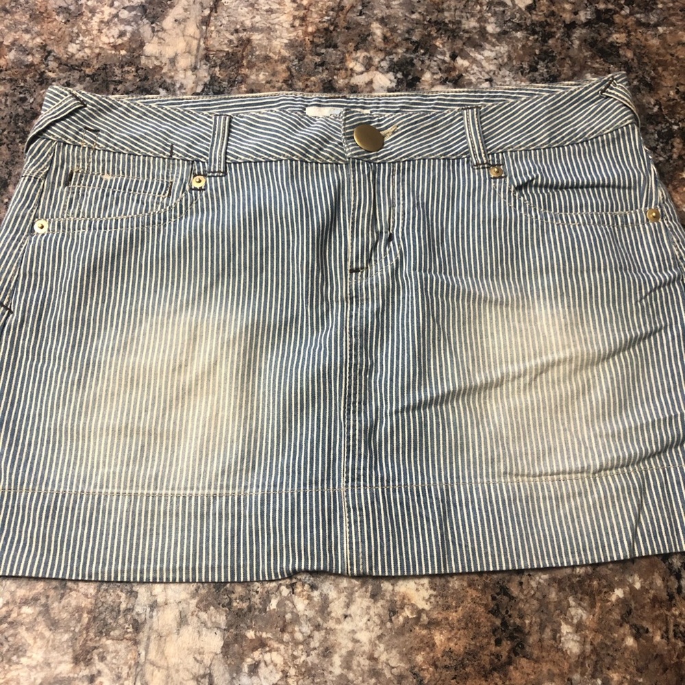 SO Striped Denim Skirt